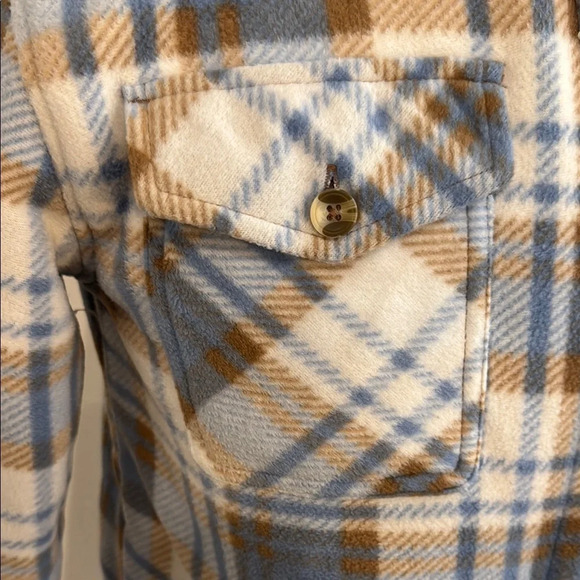Sage Blue and Brown Plaid Jacket - Picture 3 of 8